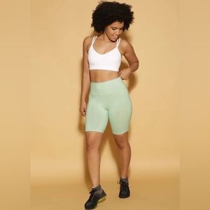 NWT WEWOREWHAT ACTIVEWEAR Seamless Biker Shorts Mint Green Size‎ Small